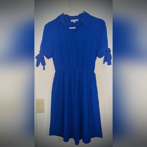 monteau blue dress